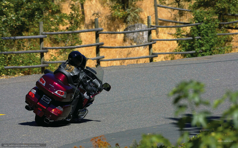Motorcycle on Road — Red