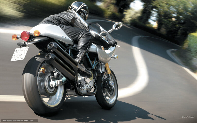 Motorcycle on Road — Silver