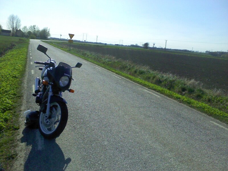 motorcycle on rural road