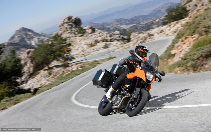 motorcycle on winding mountain road