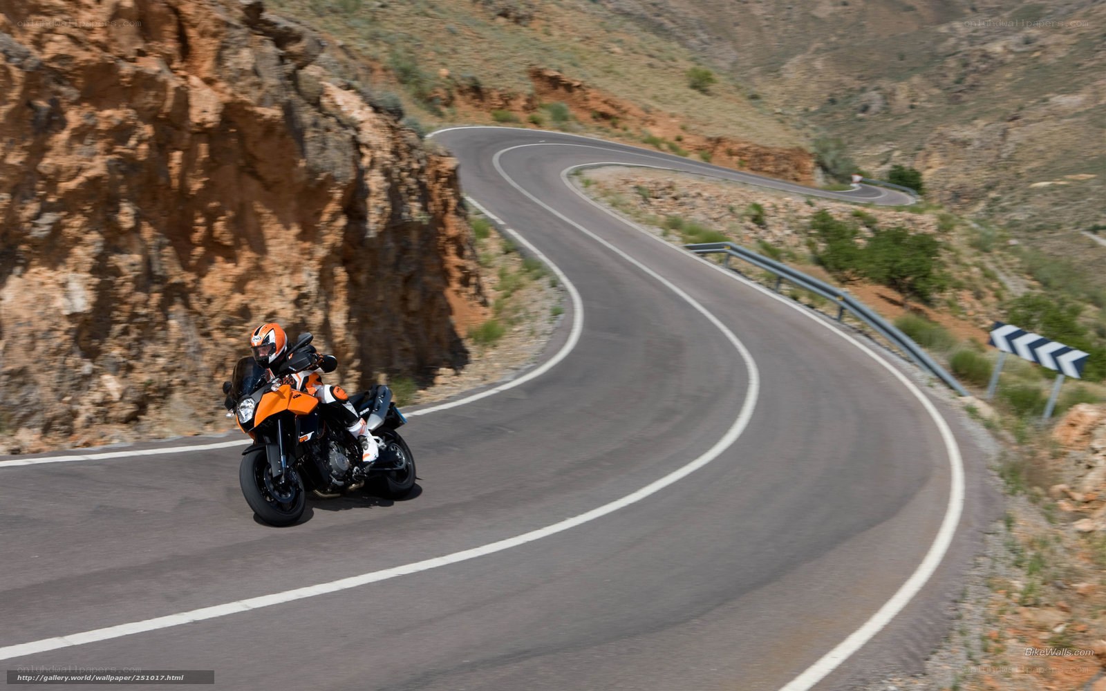 motorcycle on winding mountain road