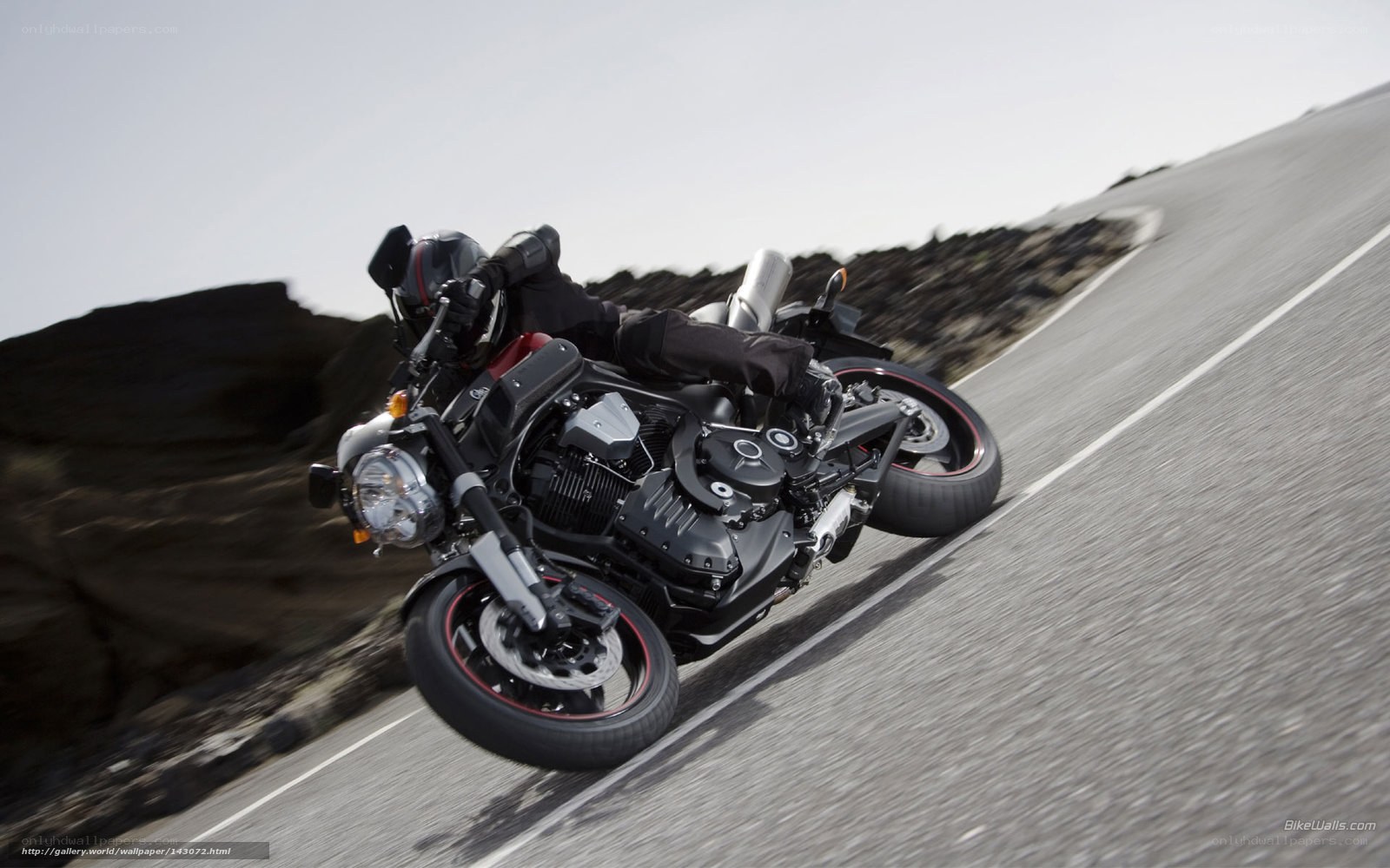 motorcycle on winding road