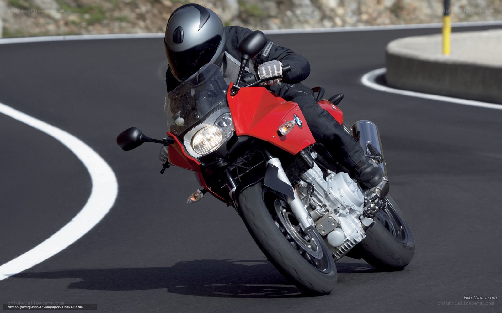motorcycle on winding road