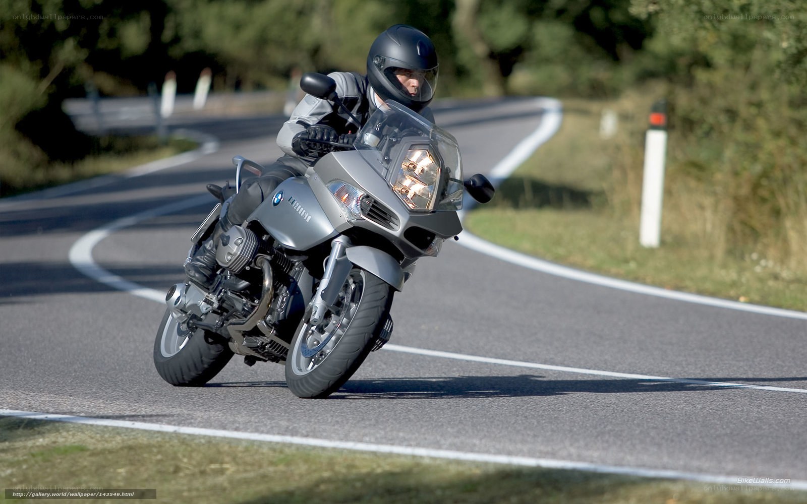 motorcycle on winding road