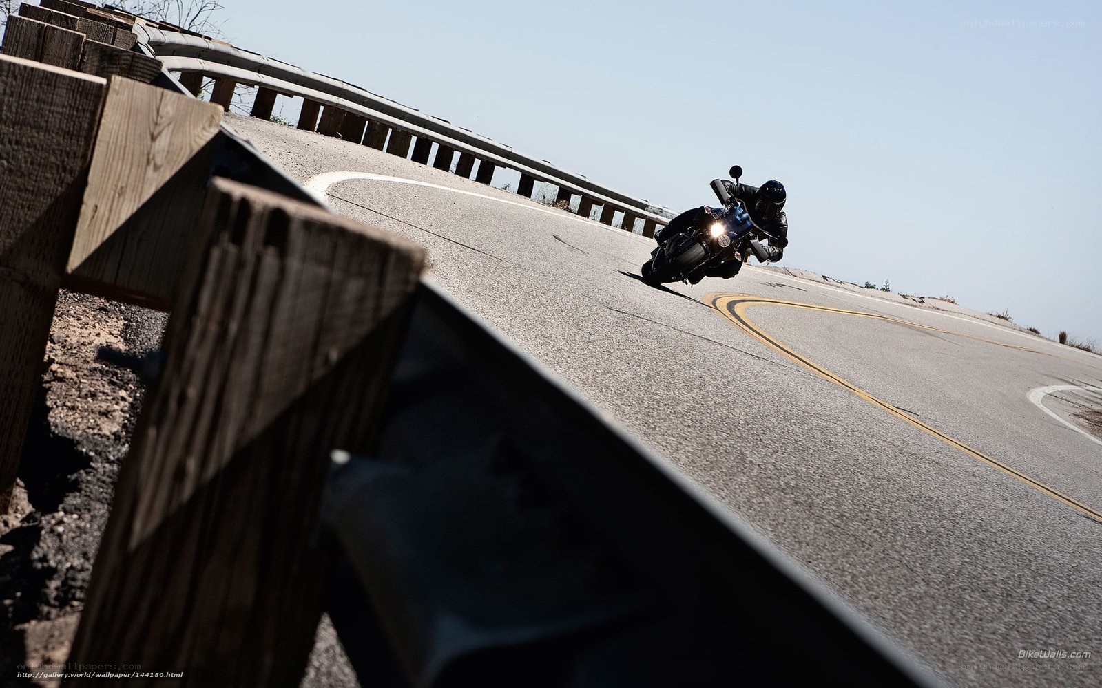 Motorcycle on winding road