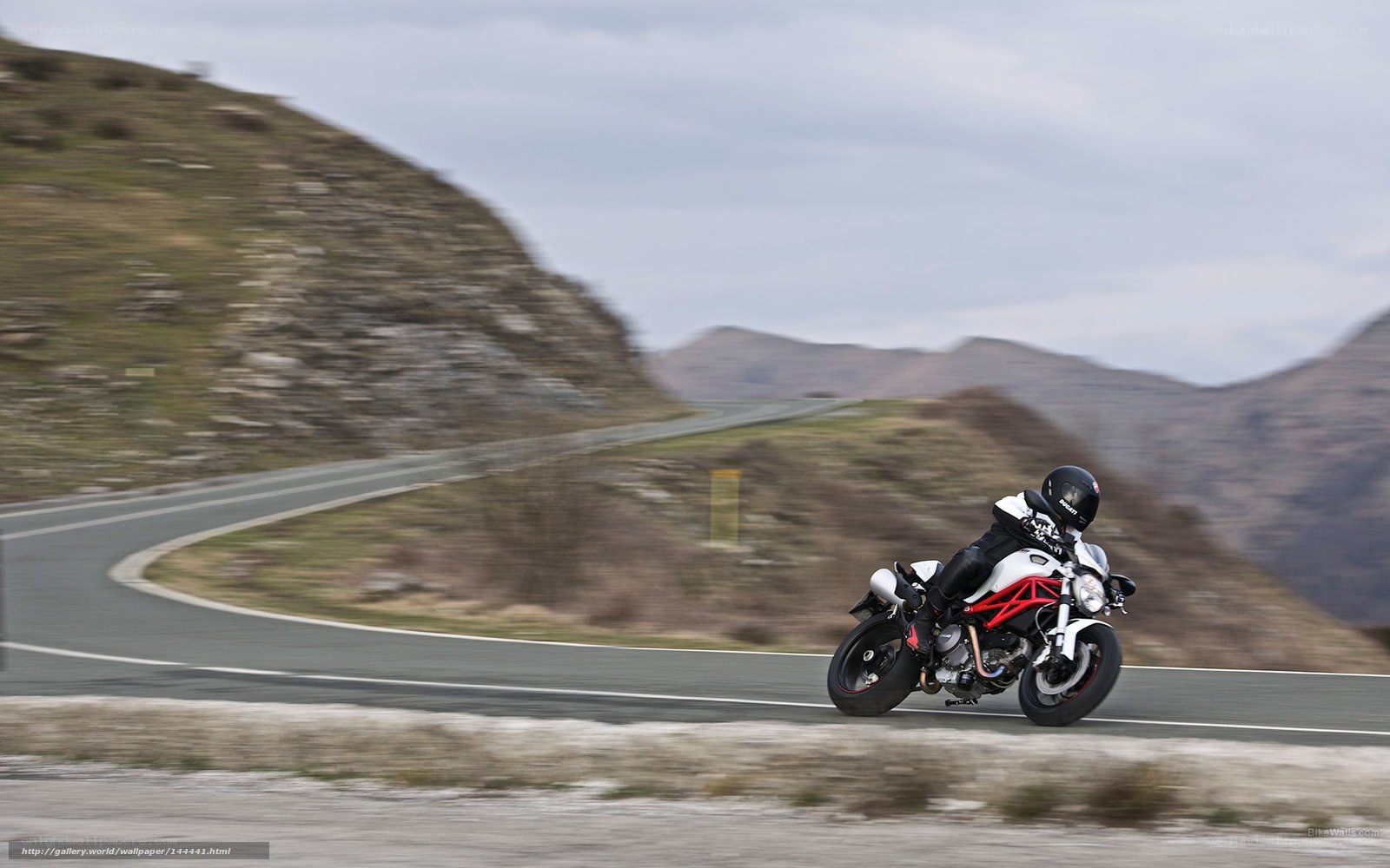 motorcycle on winding road