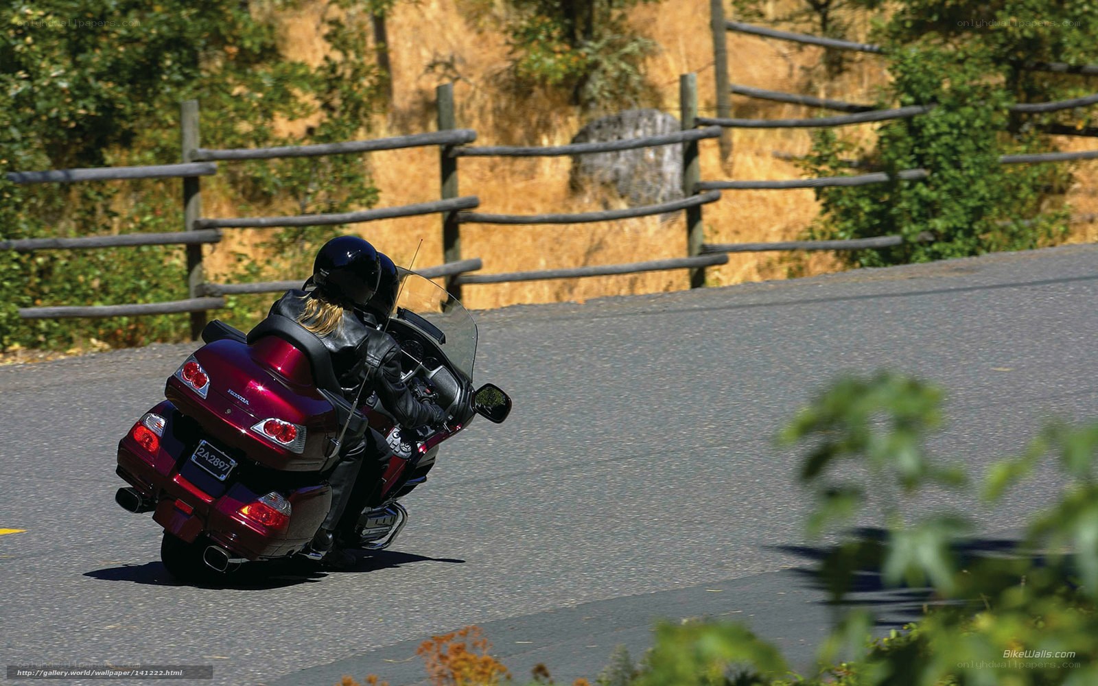 motorcycle on winding road