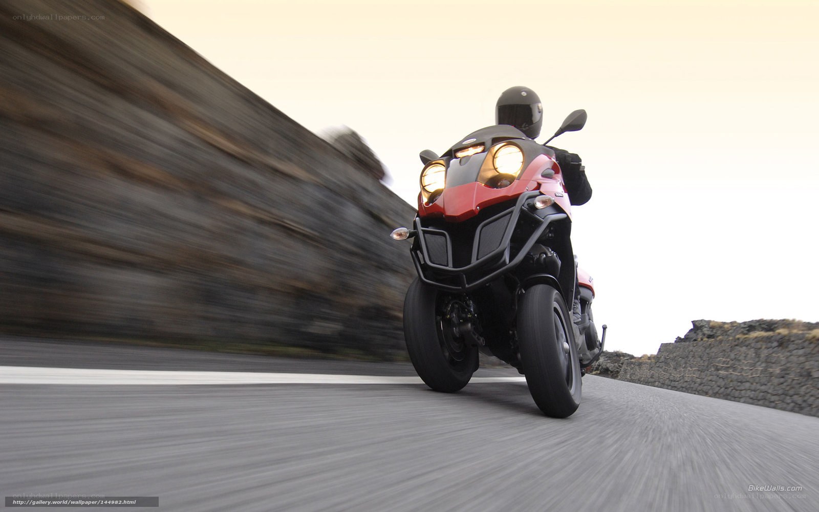 motorcycle on winding road