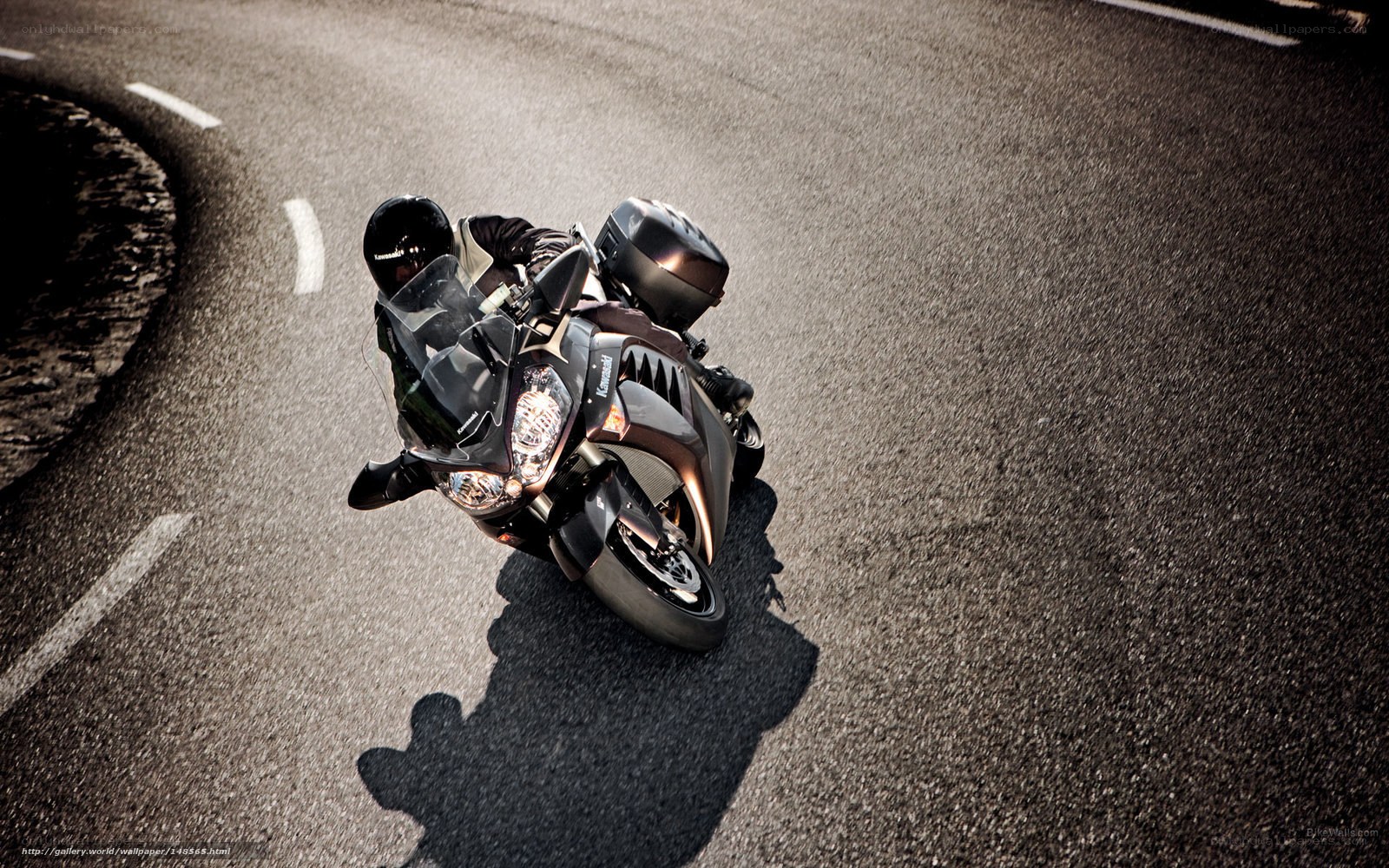 motorcycle on winding road