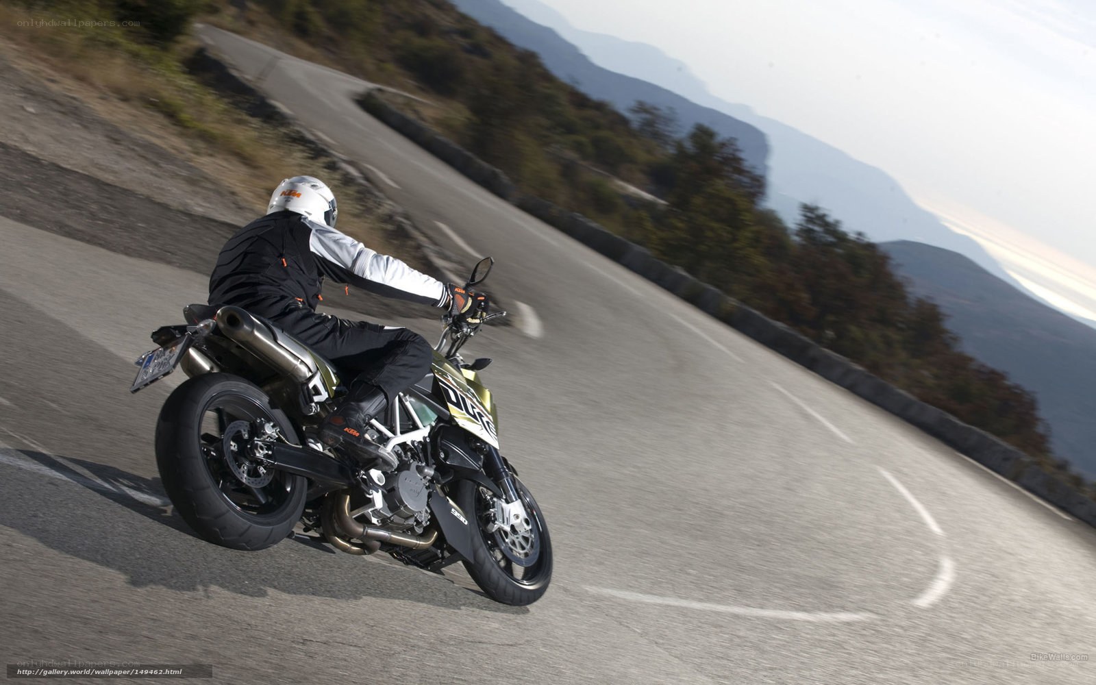 motorcycle on winding road