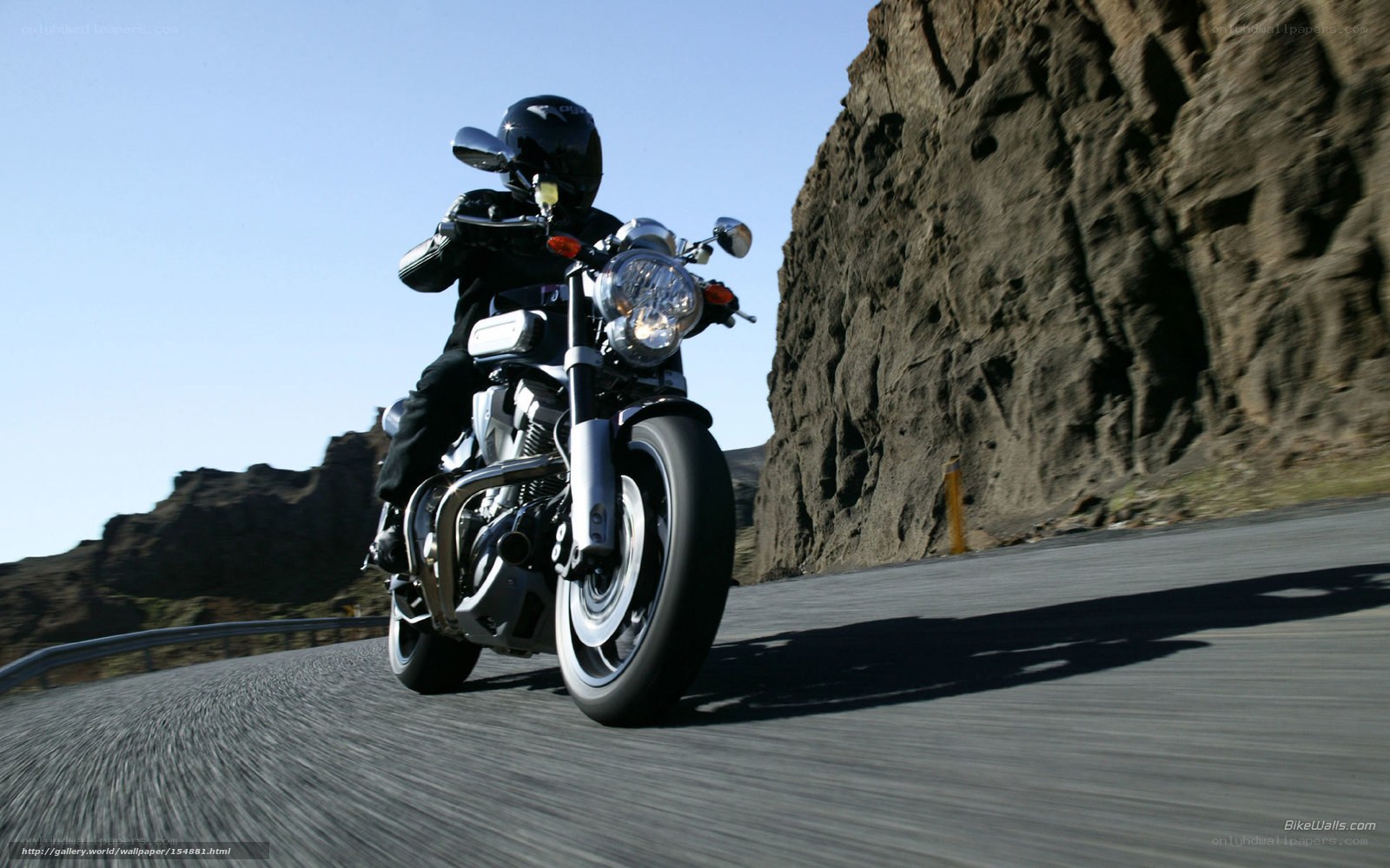 motorcycle on winding road