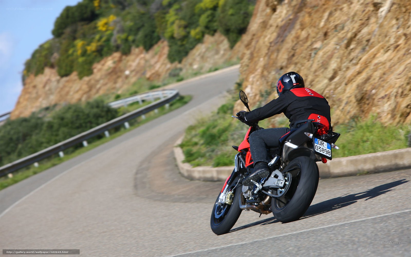 motorcycle on winding road