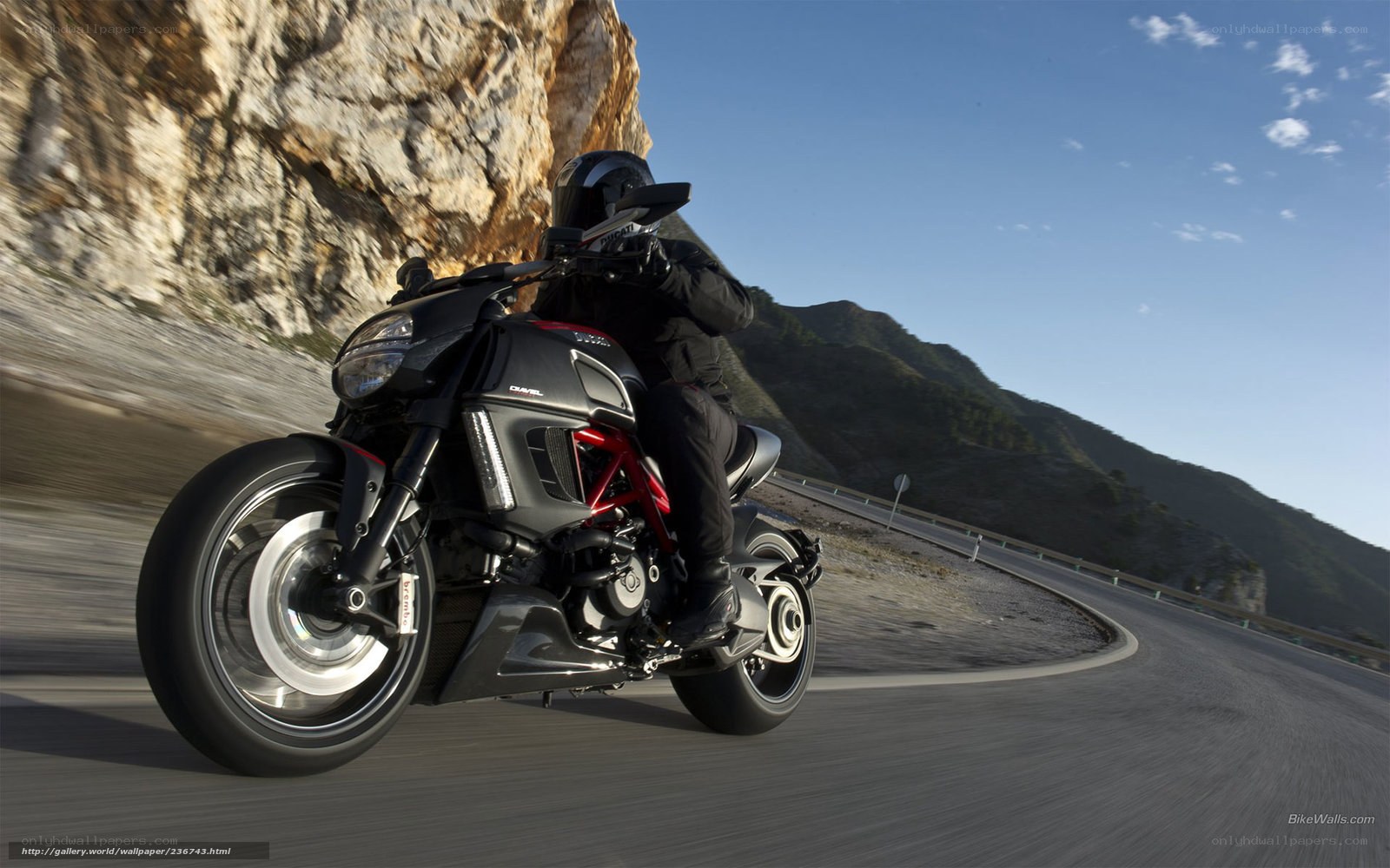 motorcycle on winding road
