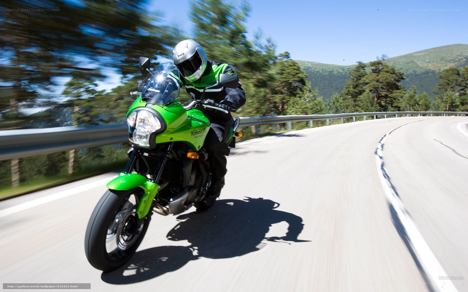 Motorcycle on winding road