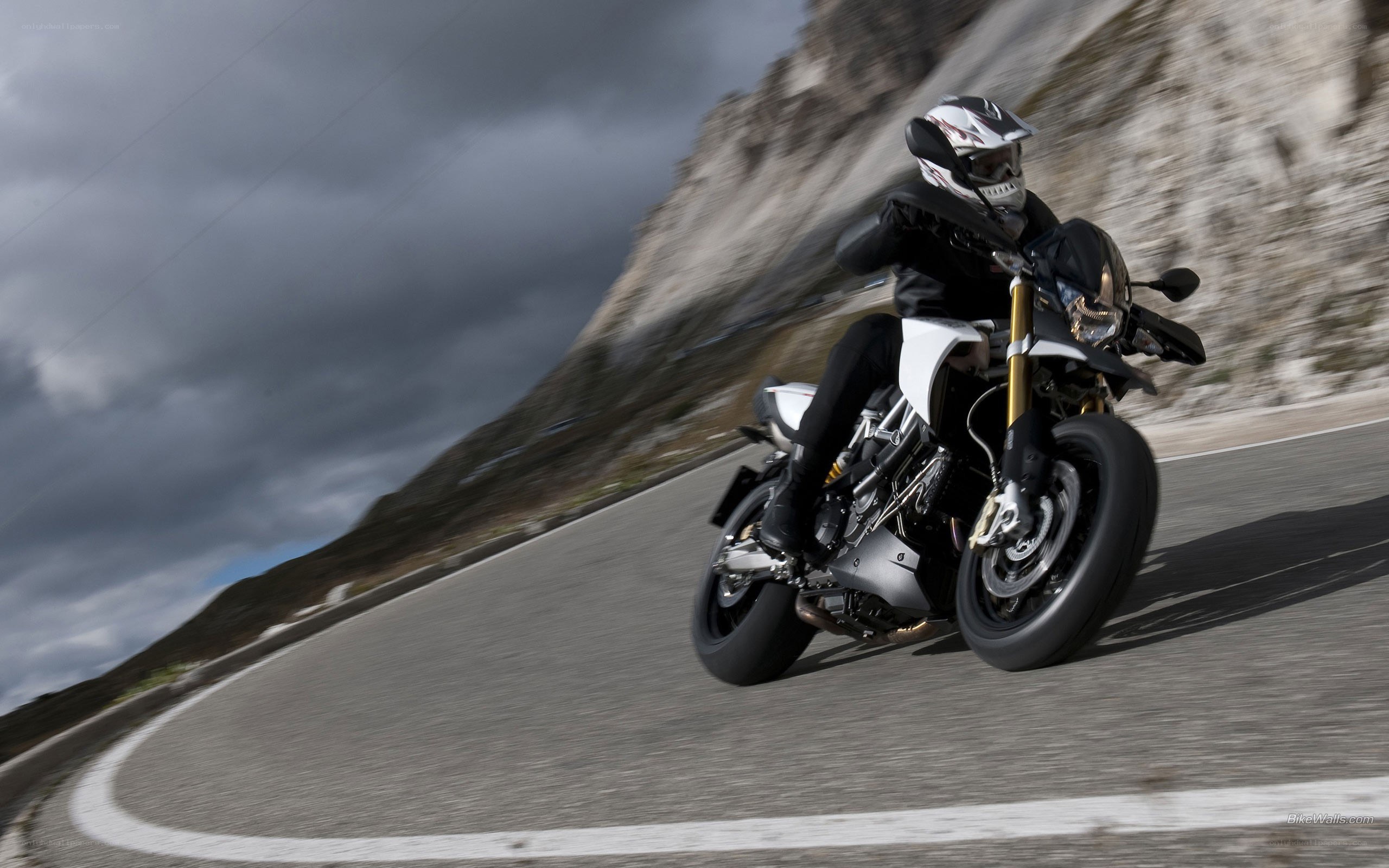 motorcycle on winding road