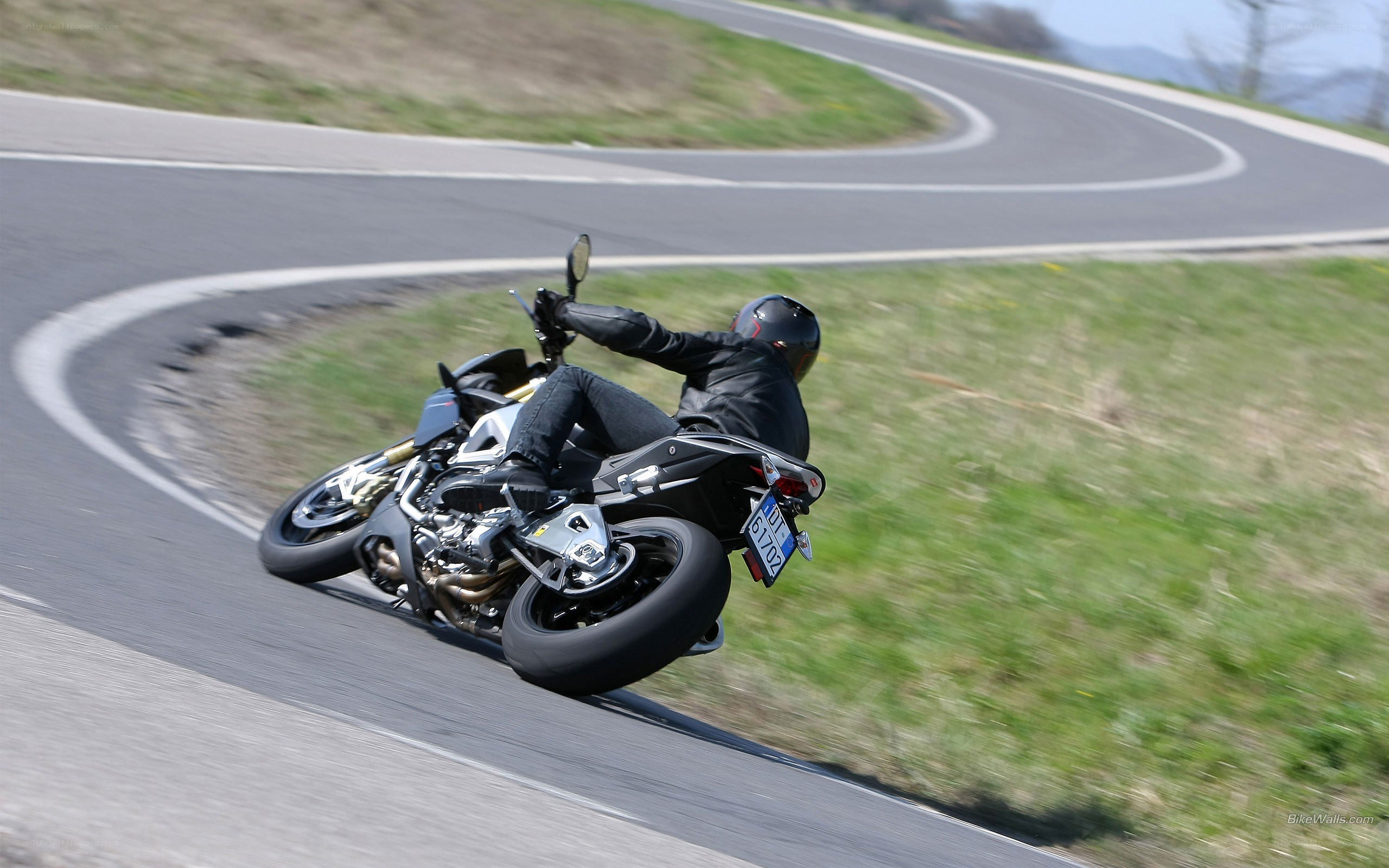 motorcycle on winding road
