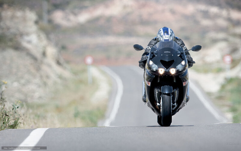 motorcycle on winding road