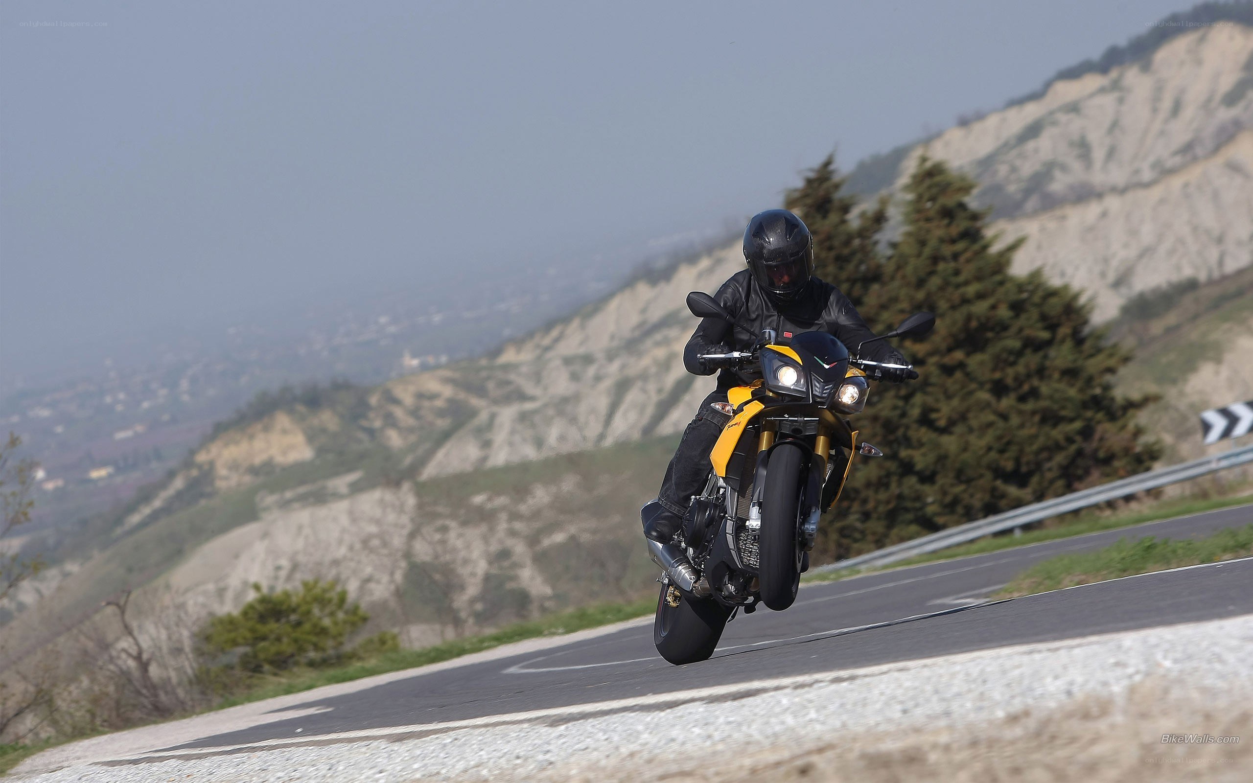 motorcycle on winding road