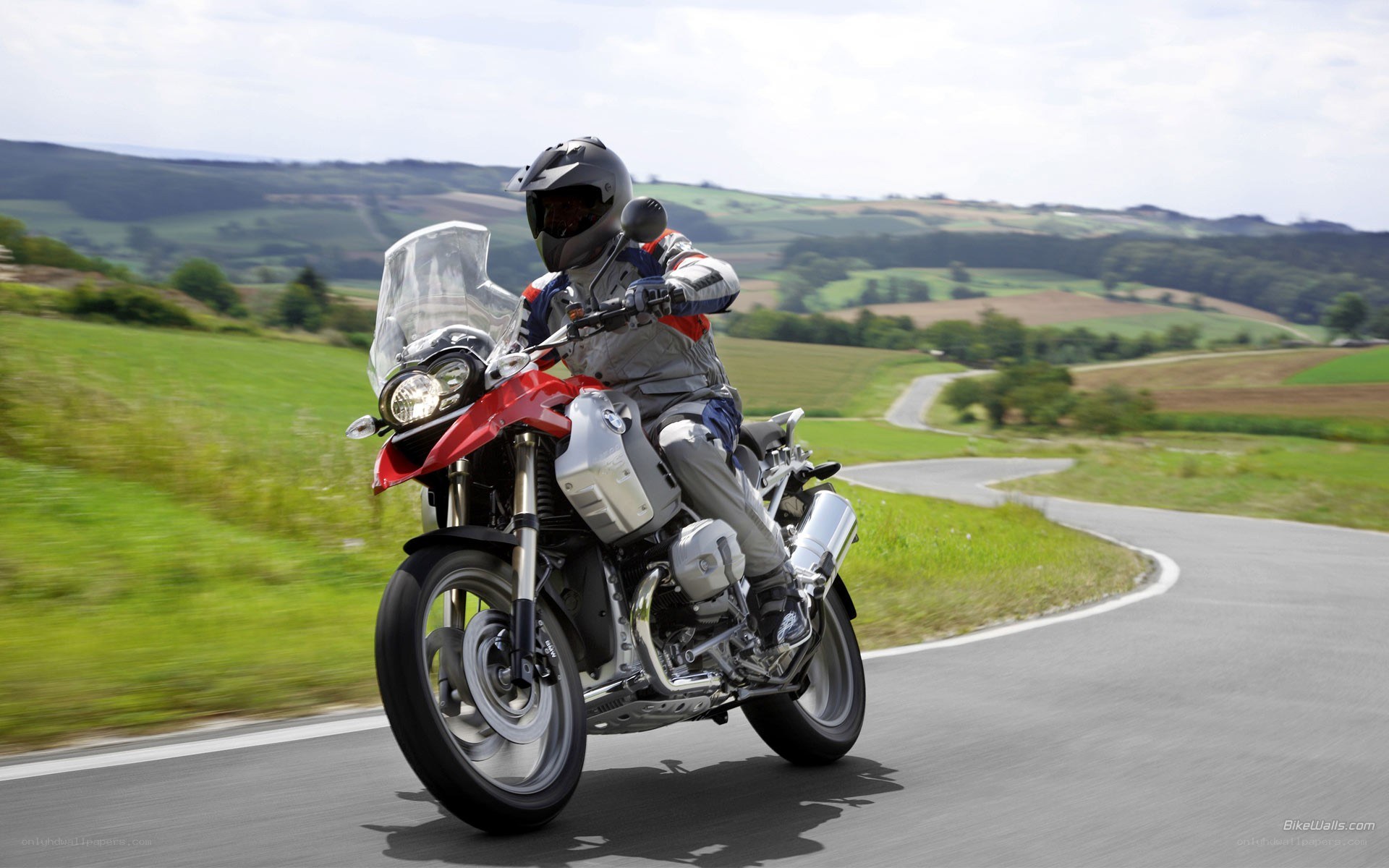 motorcycle on winding road