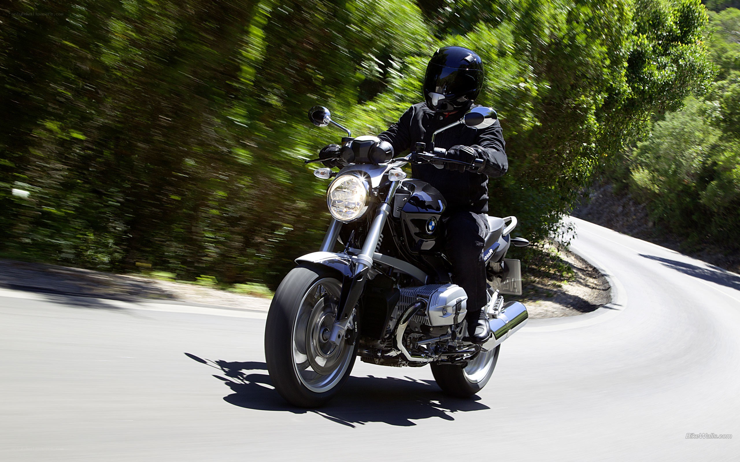 motorcycle on winding road