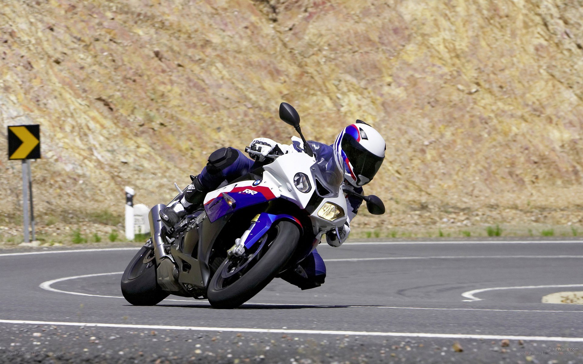 motorcycle on winding road