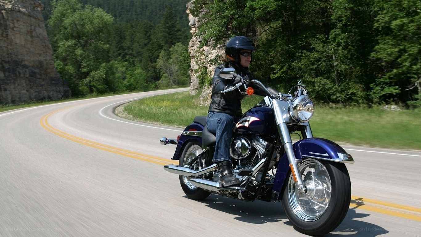 Motorcycle on winding road