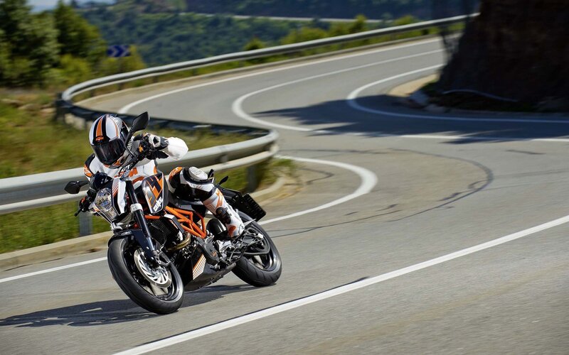 Motorcycle on winding road