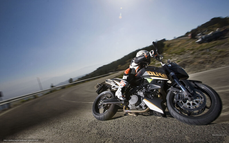 Motorcycle on Winding Road — Black