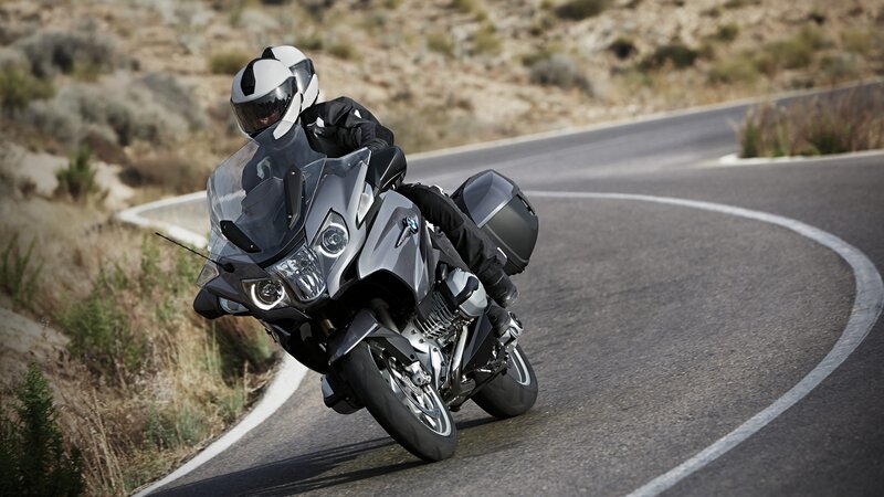 Motorcycle on Winding Road — Gray, Dynamic