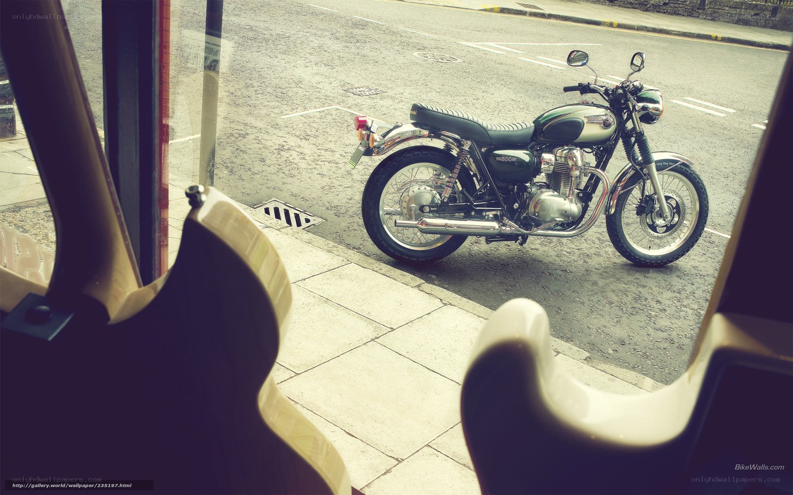 motorcycle parked on street