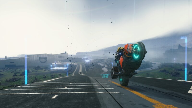 Motorcycle Performing Stunt