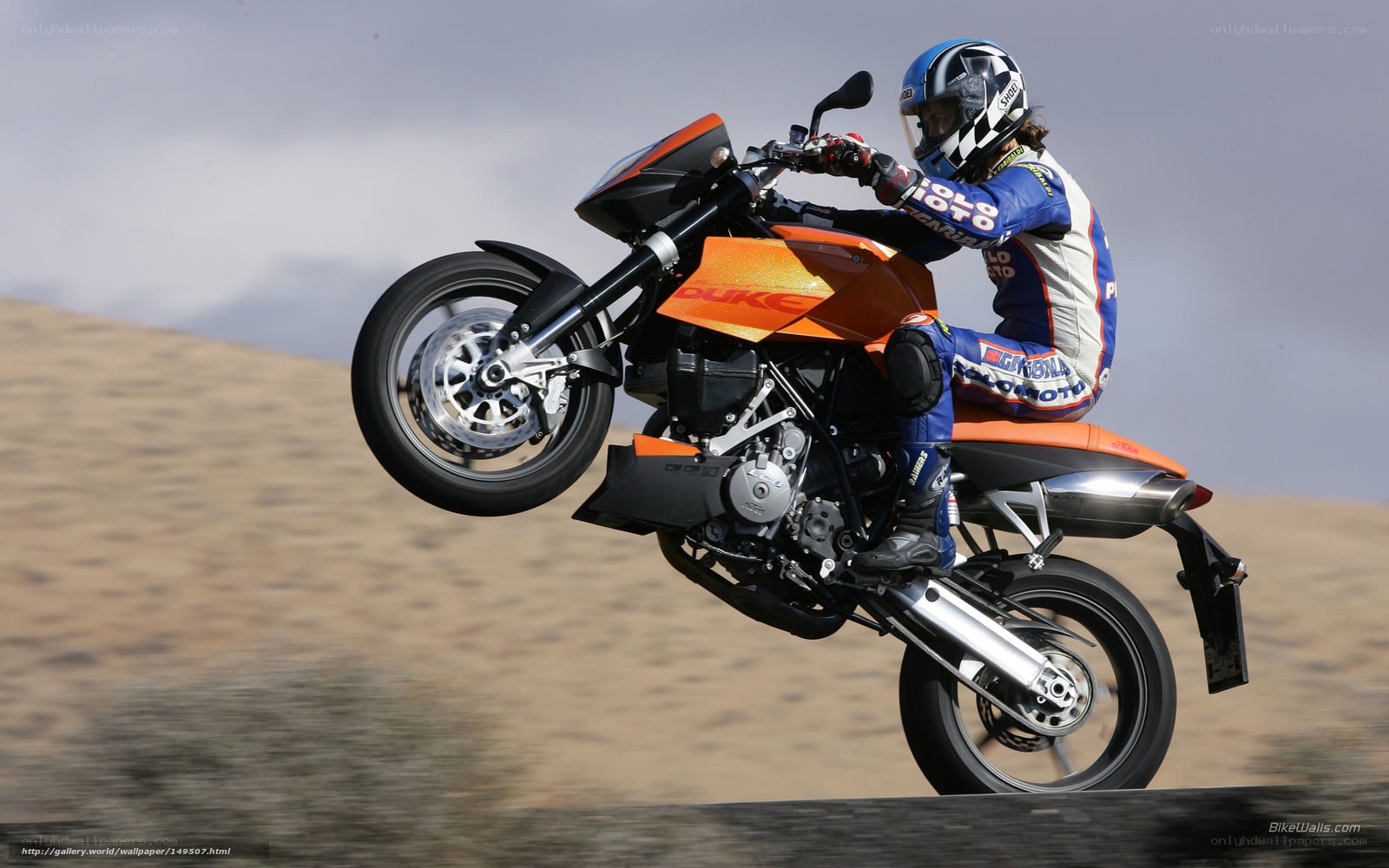 motorcycle performing wheelie