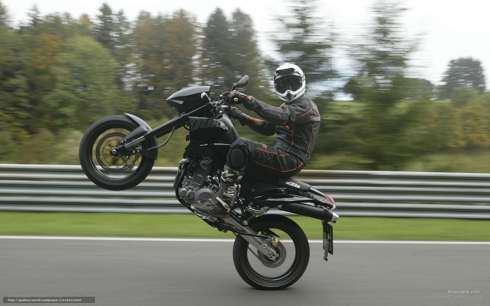 motorcycle performing wheelie