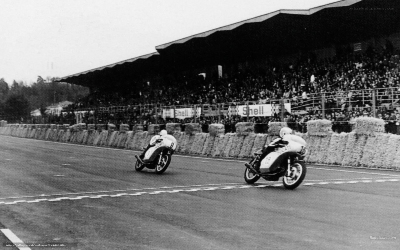 Motorcycle race at a track