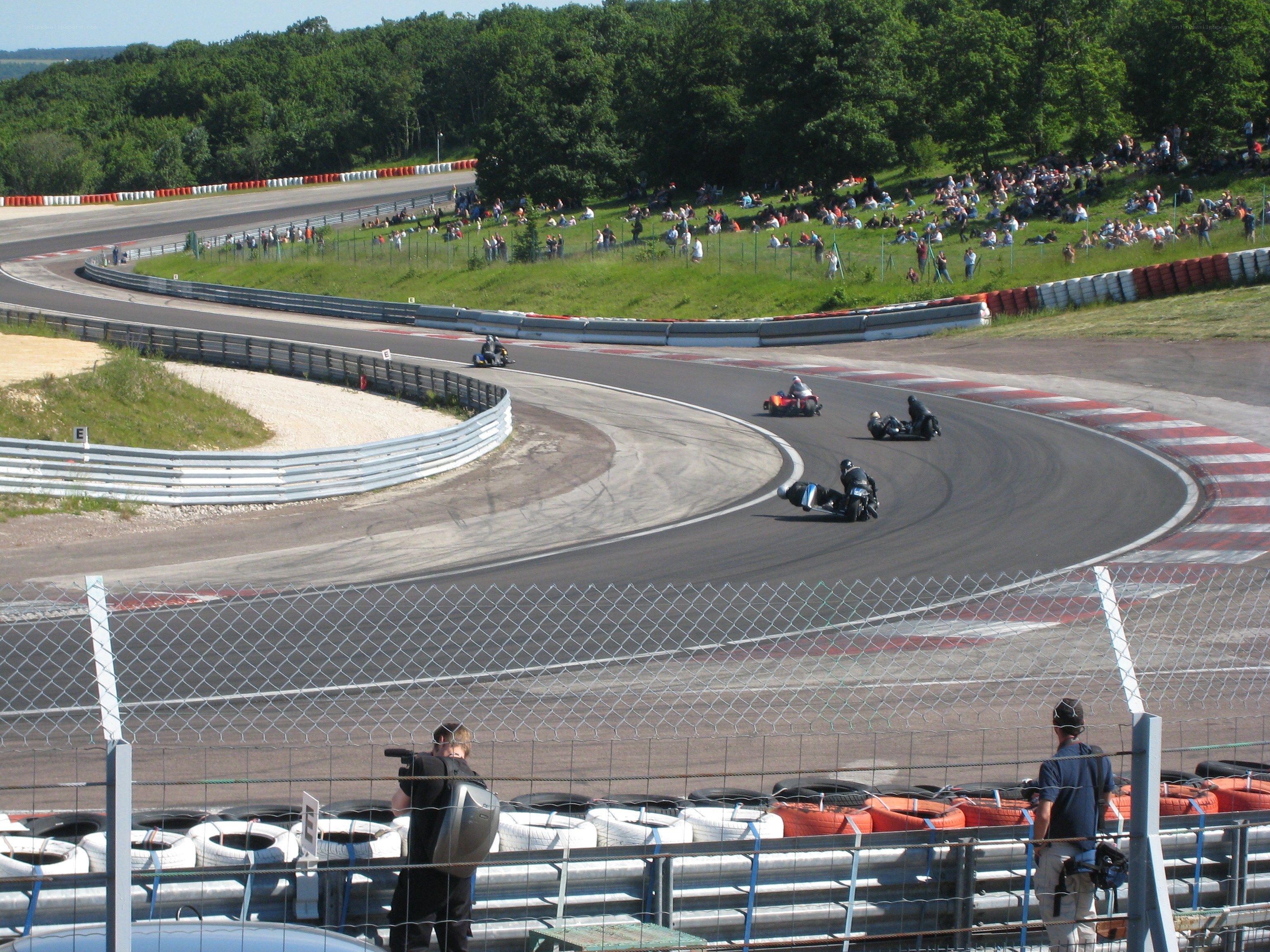 Motorcycle race on a track