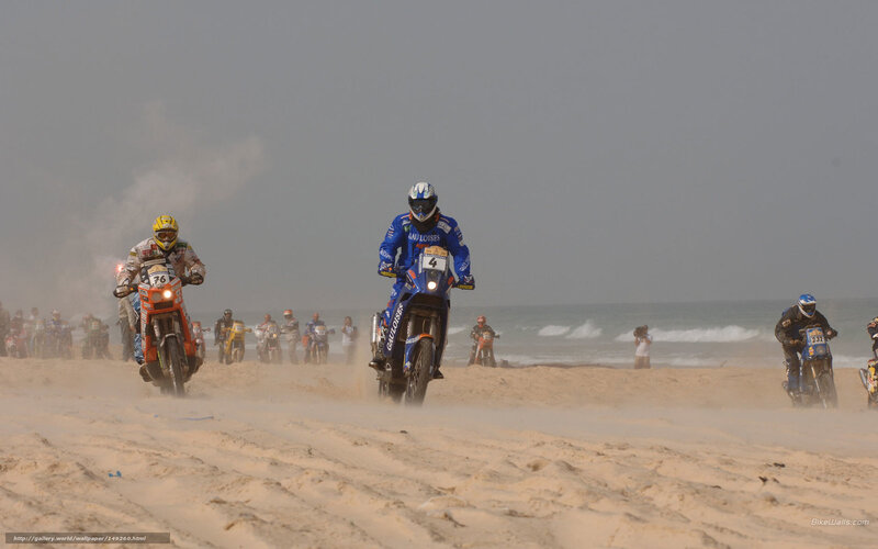 Motorcycle race on the beach