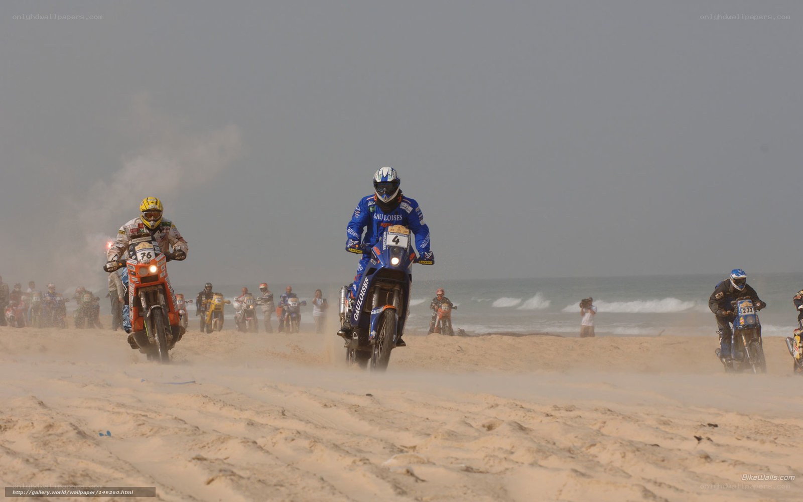 Motorcycle race on the beach