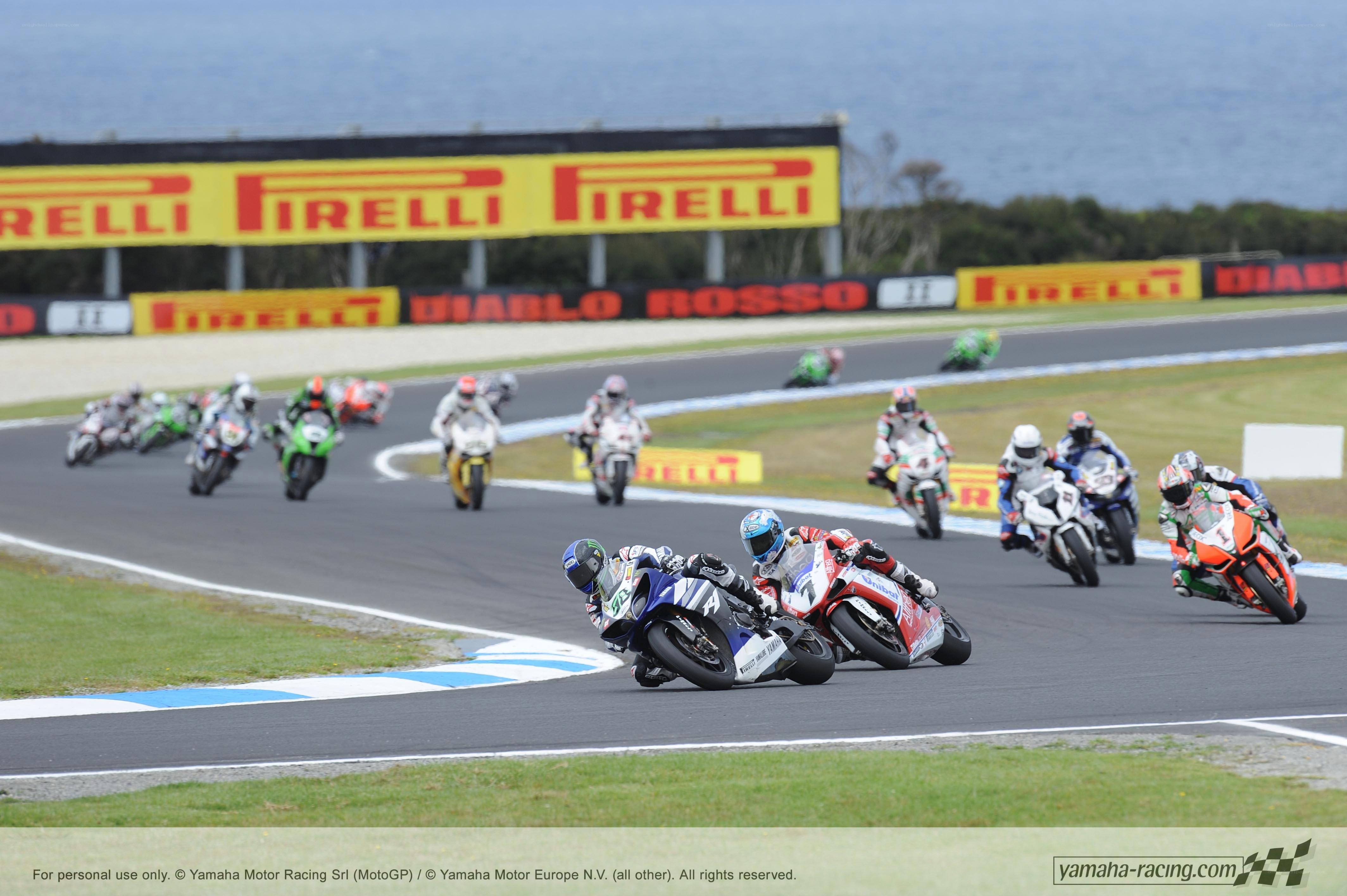 Motorcycle race on track