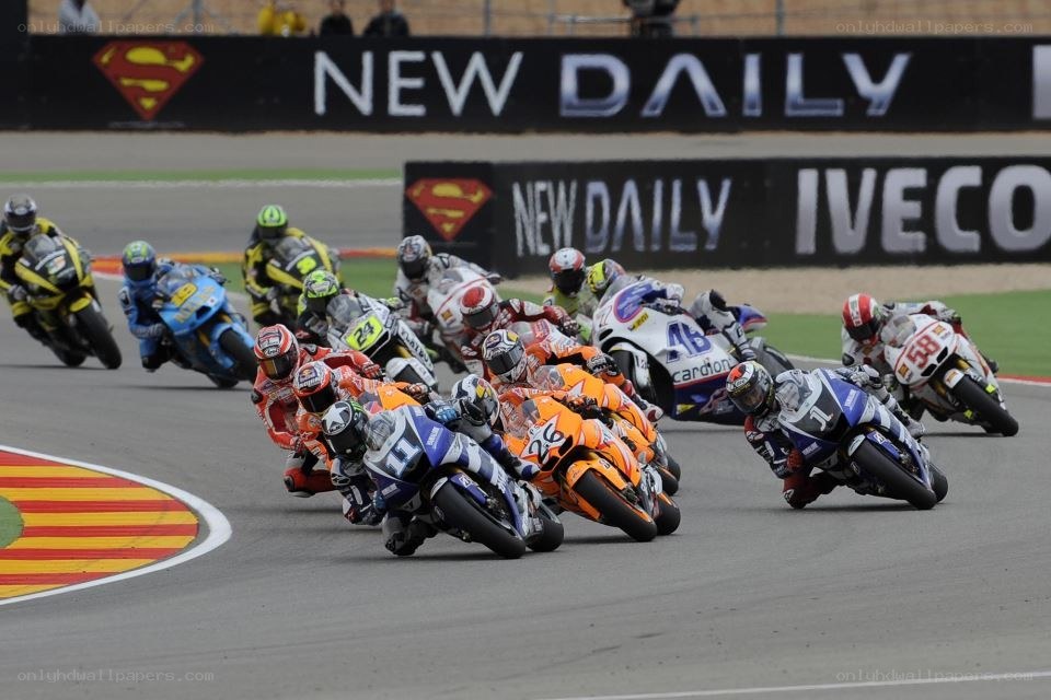 Motorcycle race on track