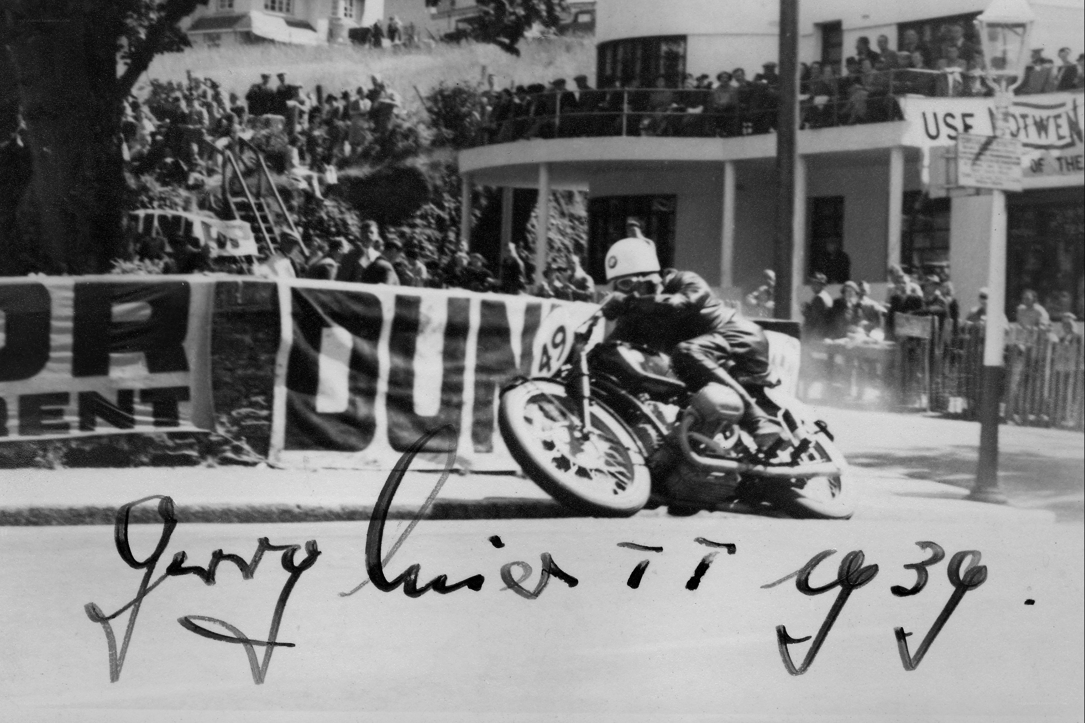 Motorcycle racer at a race