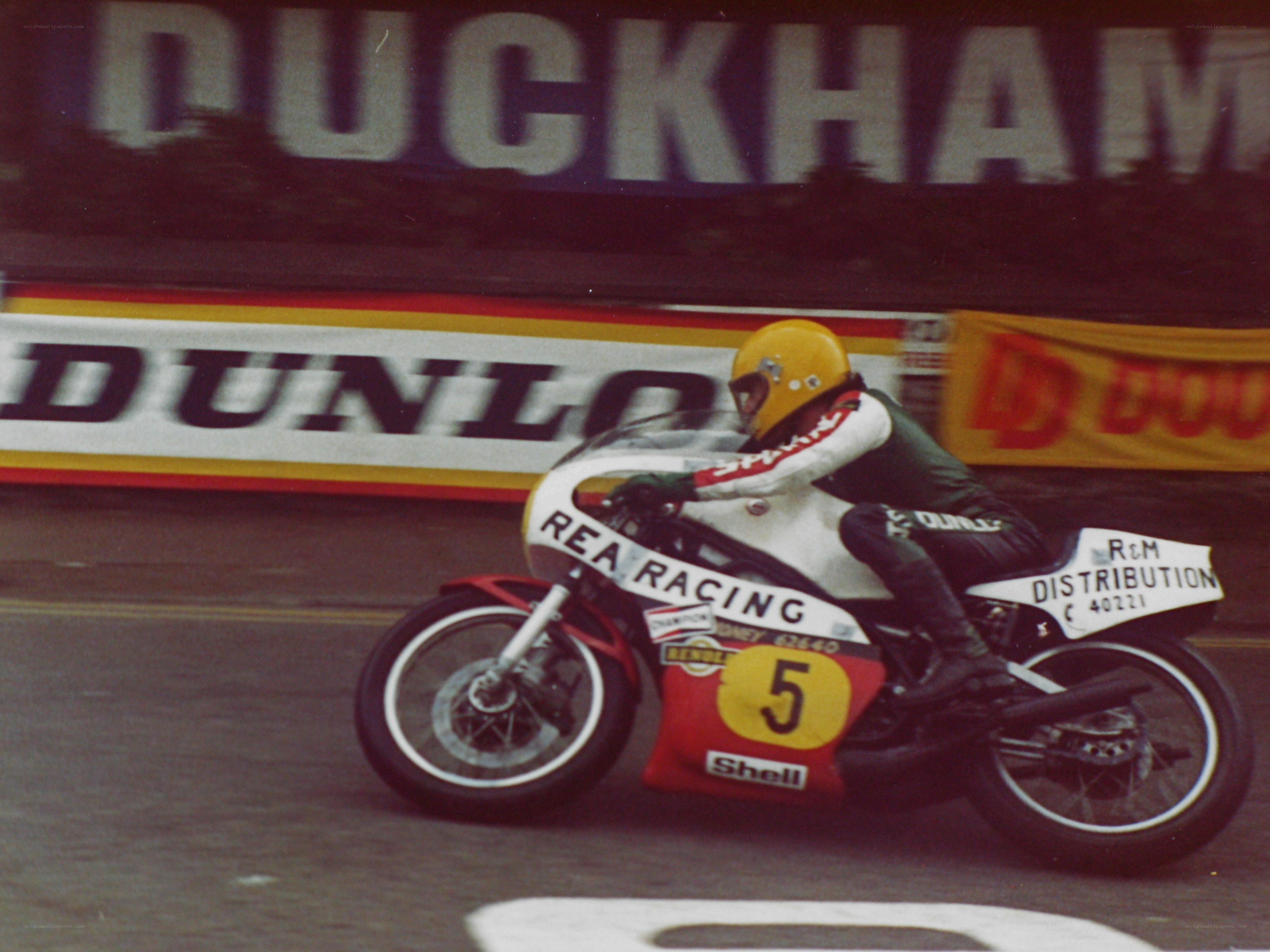 Motorcycle racer at speed