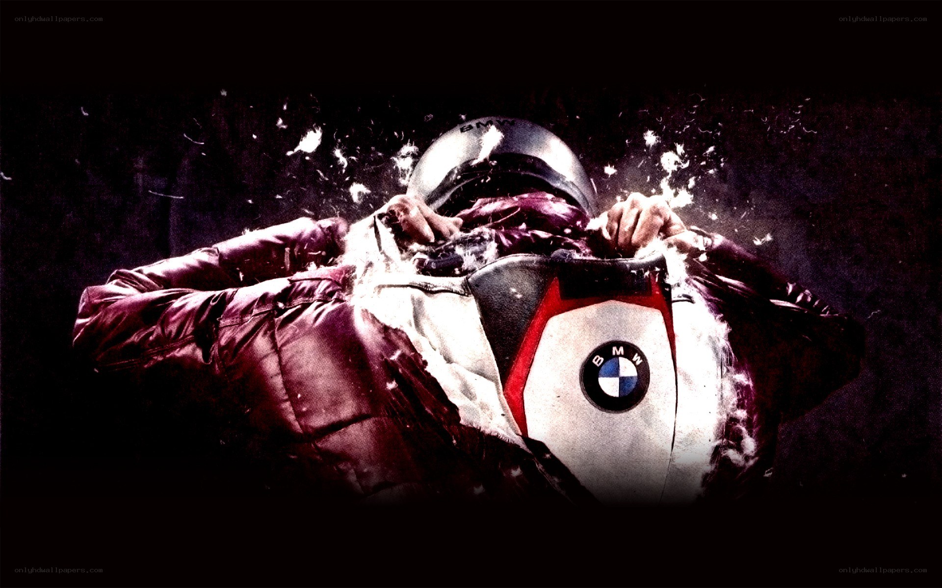 motorcycle racer in action