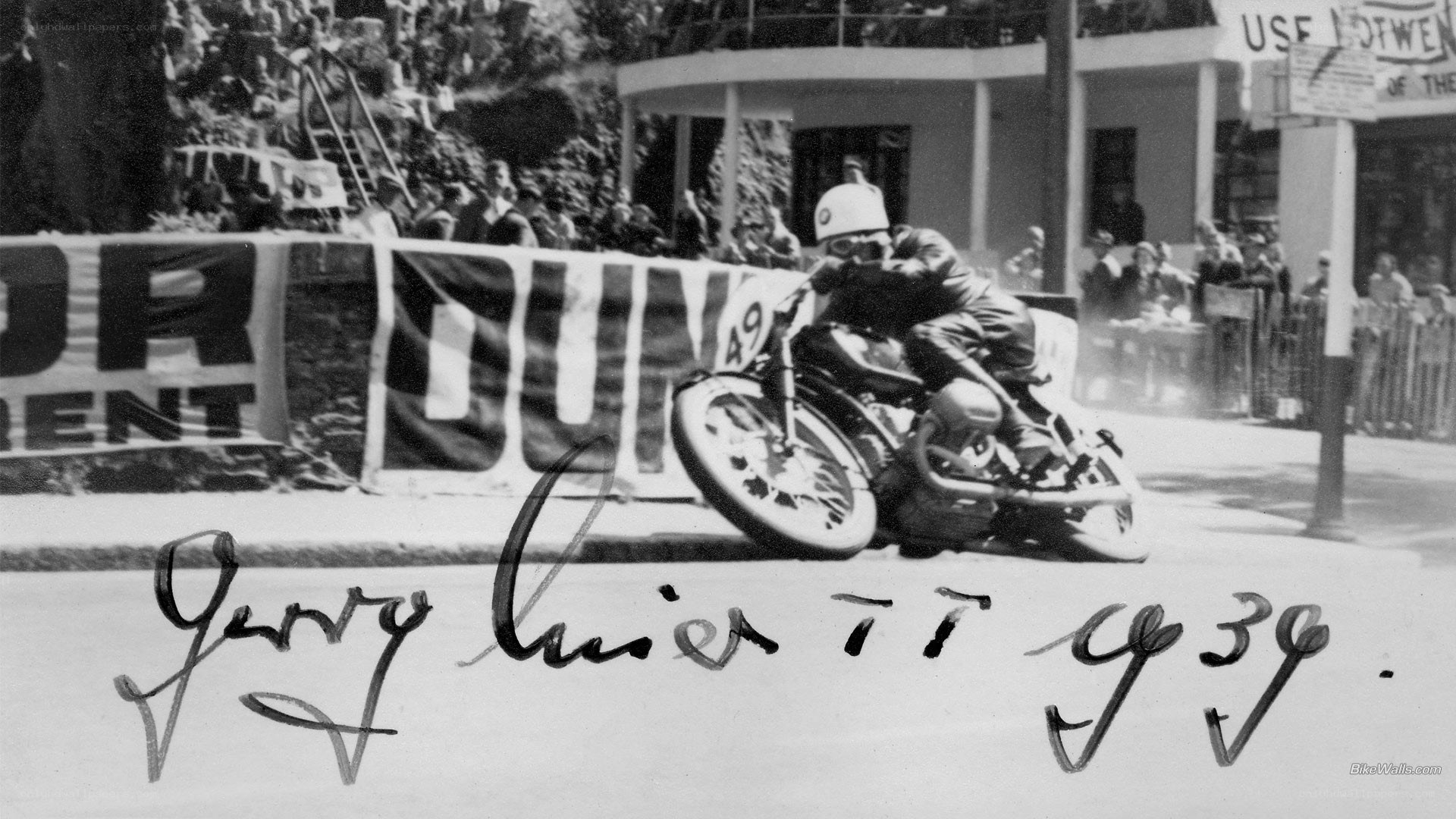 Motorcycle racer in action