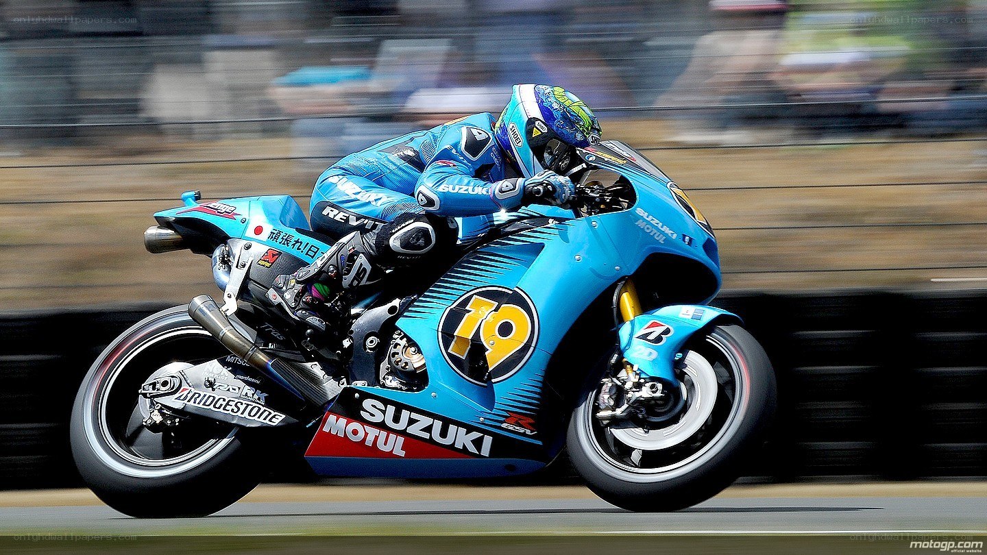 motorcycle racer in action