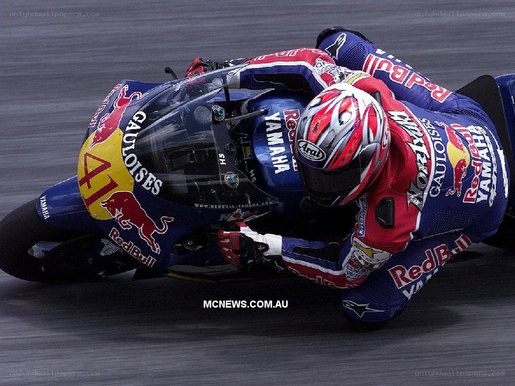 Motorcycle racer in action