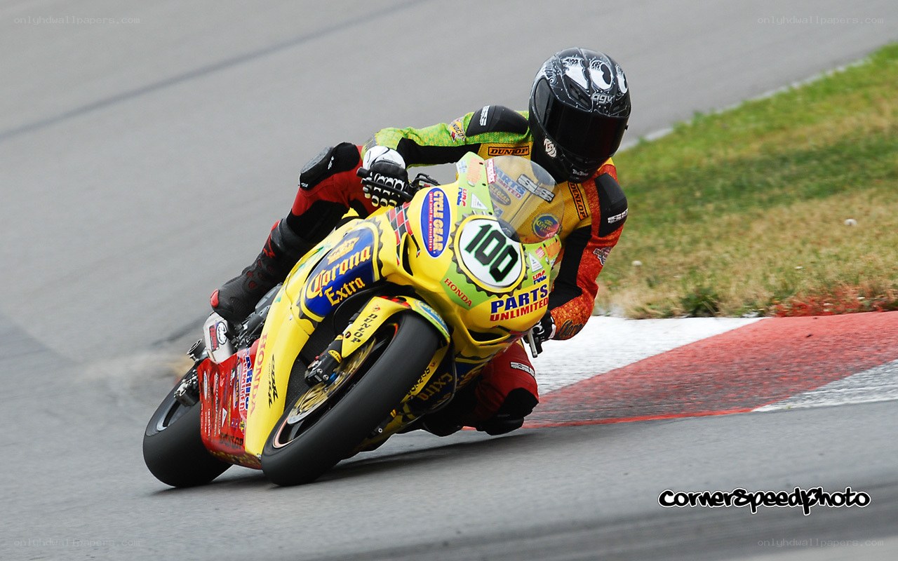 motorcycle racer in action