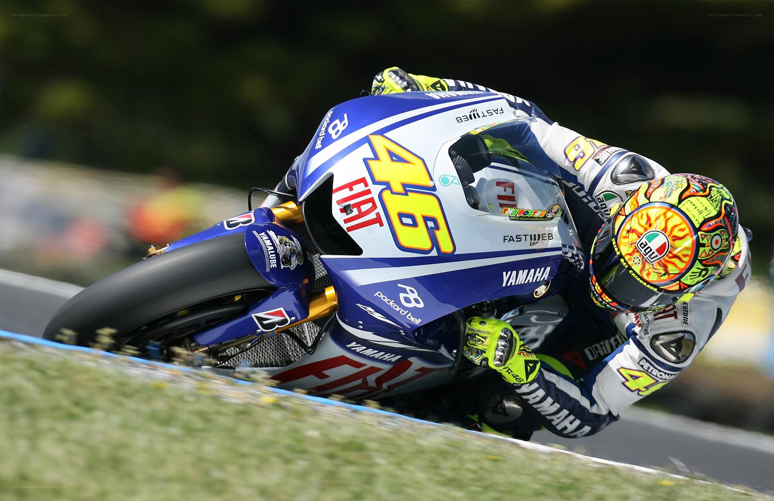 Motorcycle racer in action