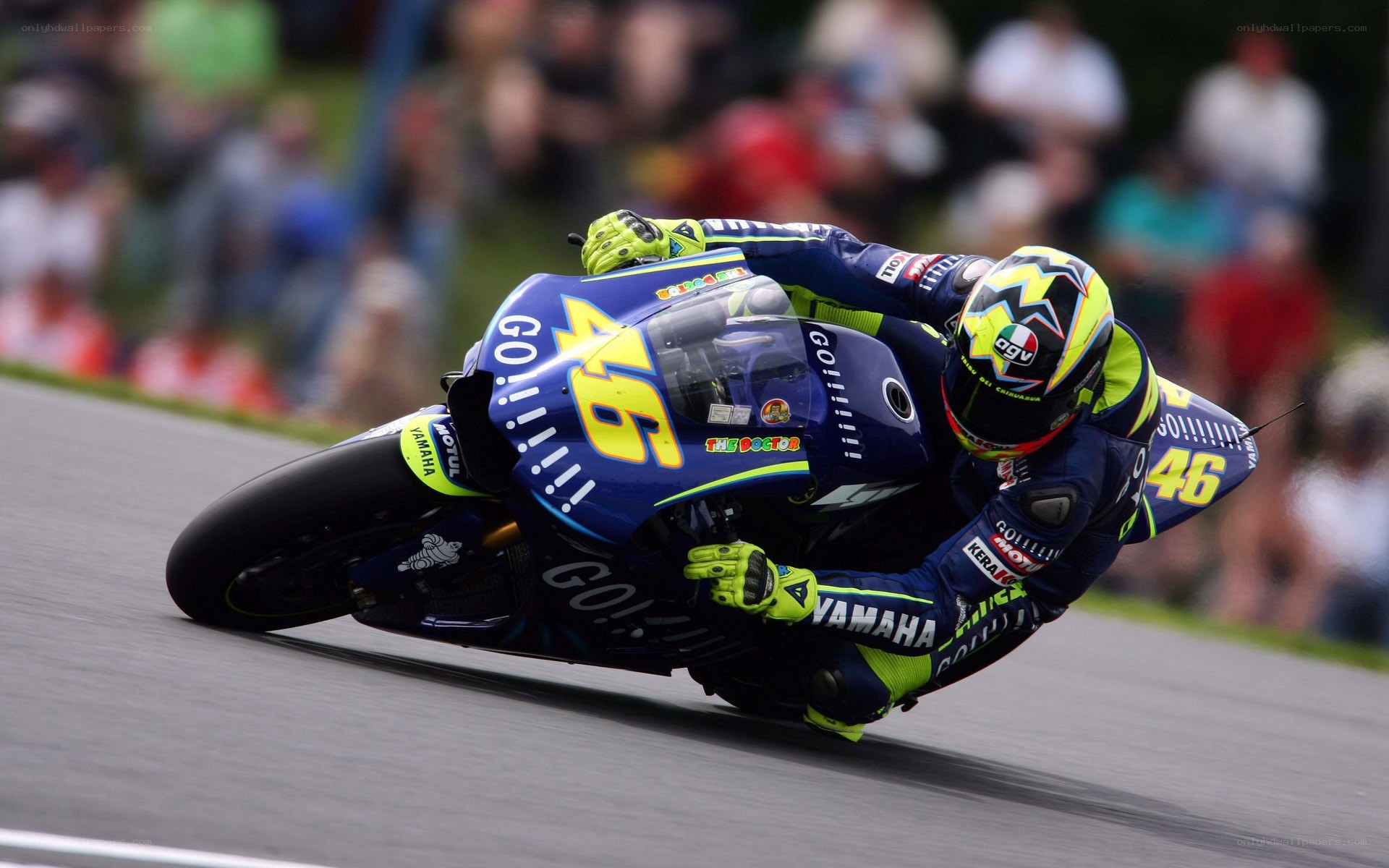 Motorcycle racer in action