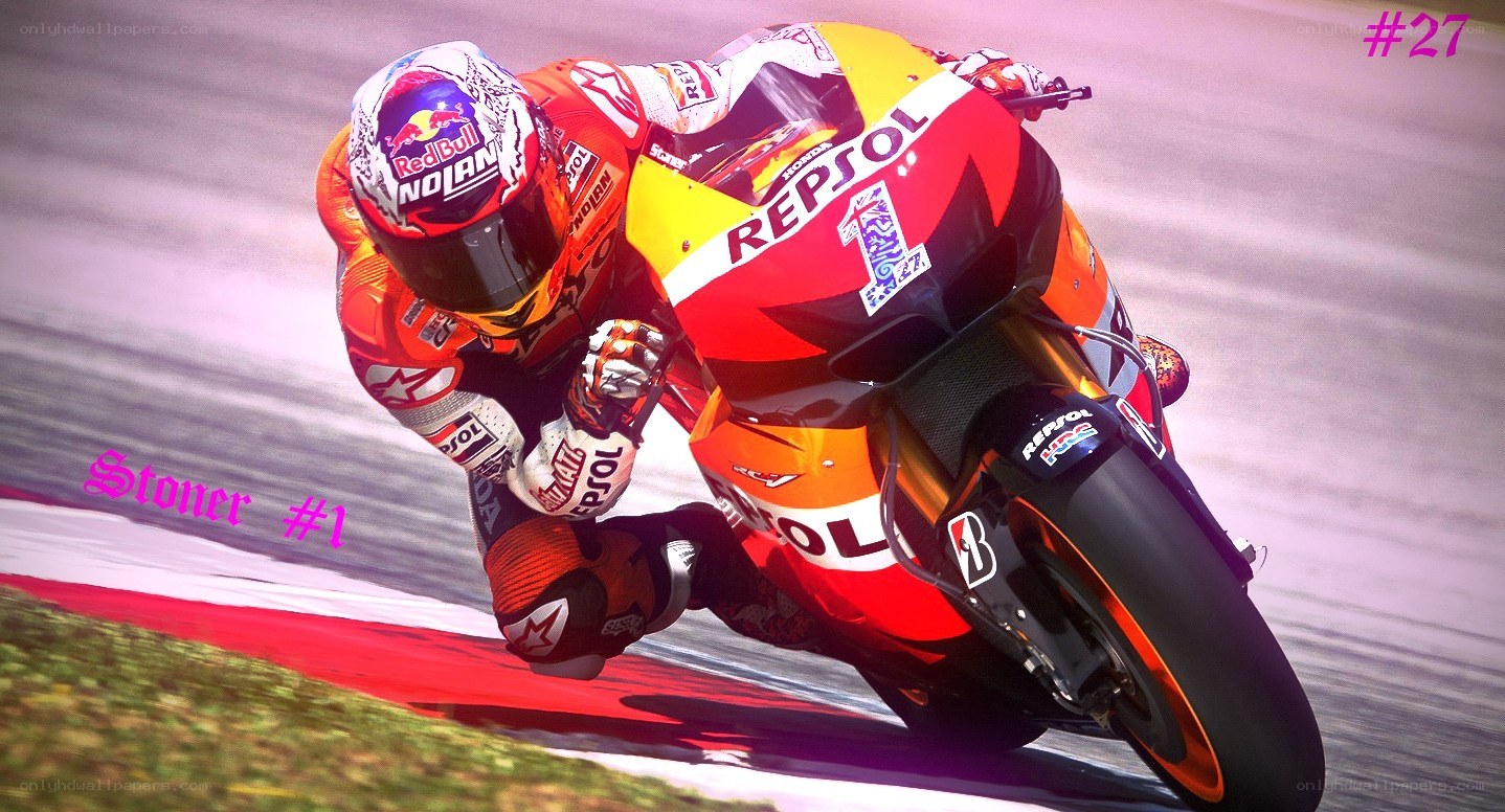 Motorcycle racer in action