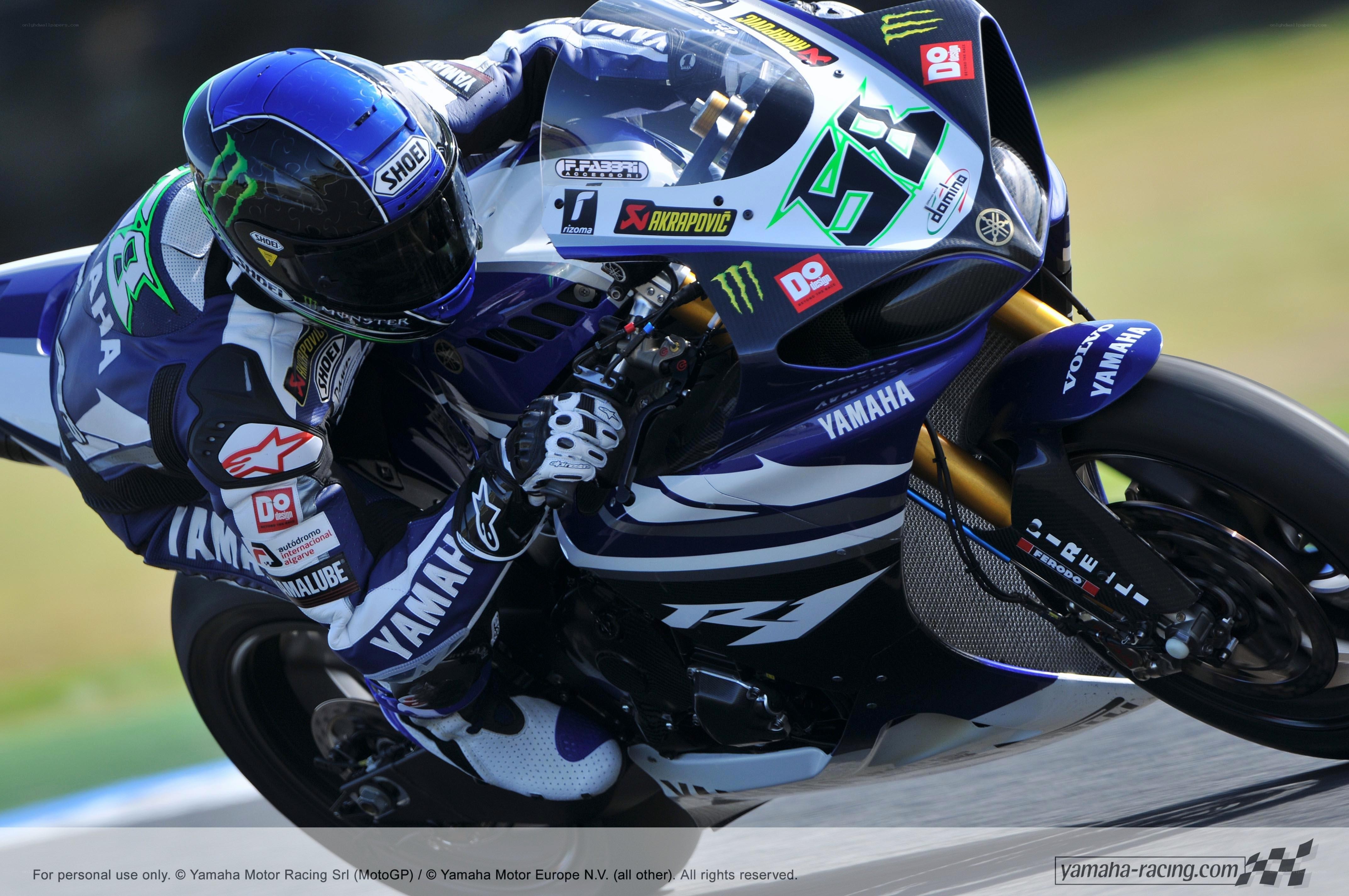Motorcycle racer in action